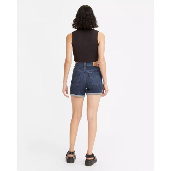 Levi’s Mid Length Women's Shorts dark denim size 25 (0)                C - Picture 3 of 7